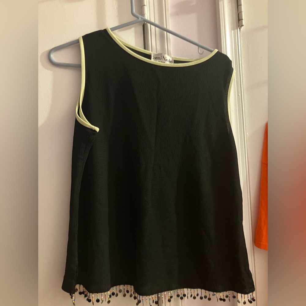 Ronni Nicole Black beaded Top with matching pads…